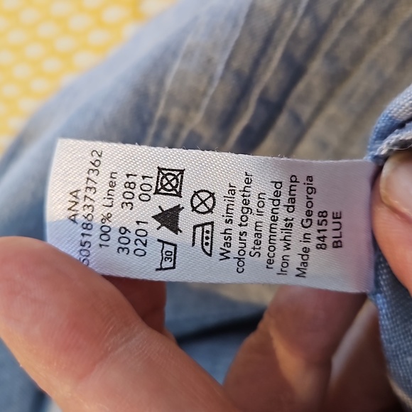 NWOT Size 10, 100% linen summer blouse / tunic, great with jeans, beach cover-up - Picture 13 of 16